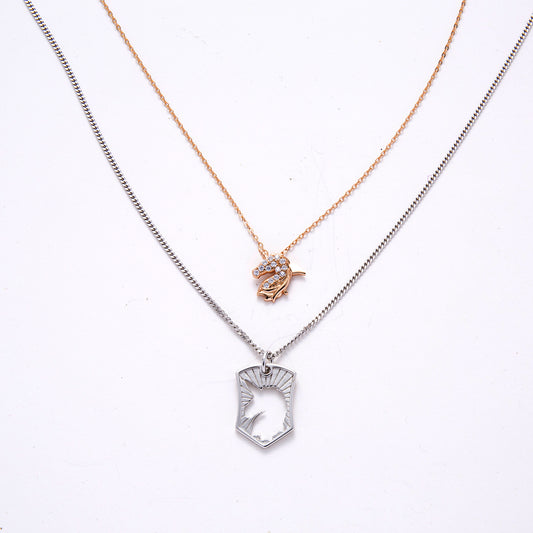 CZ Unicorn Couple Necklaces