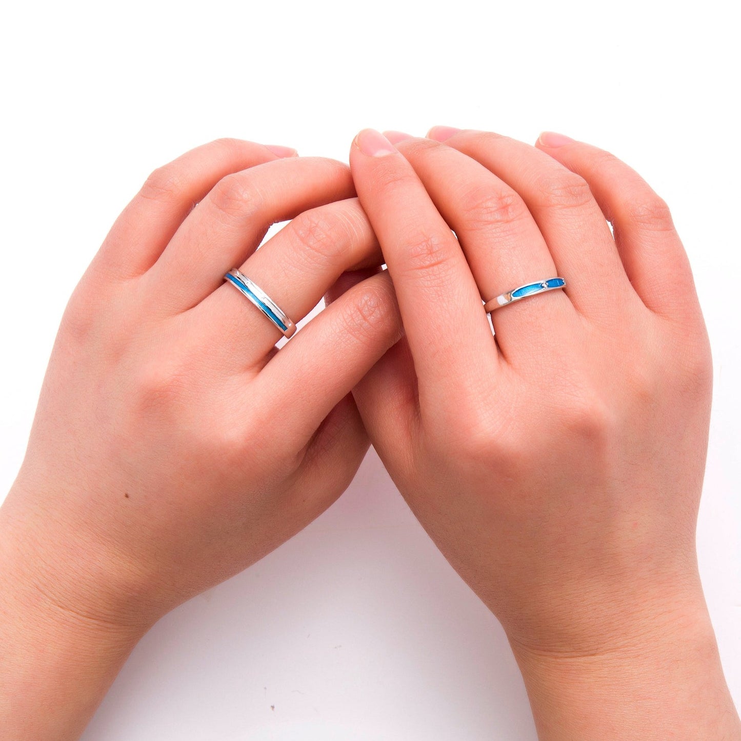 Blue Sky Couple Rings