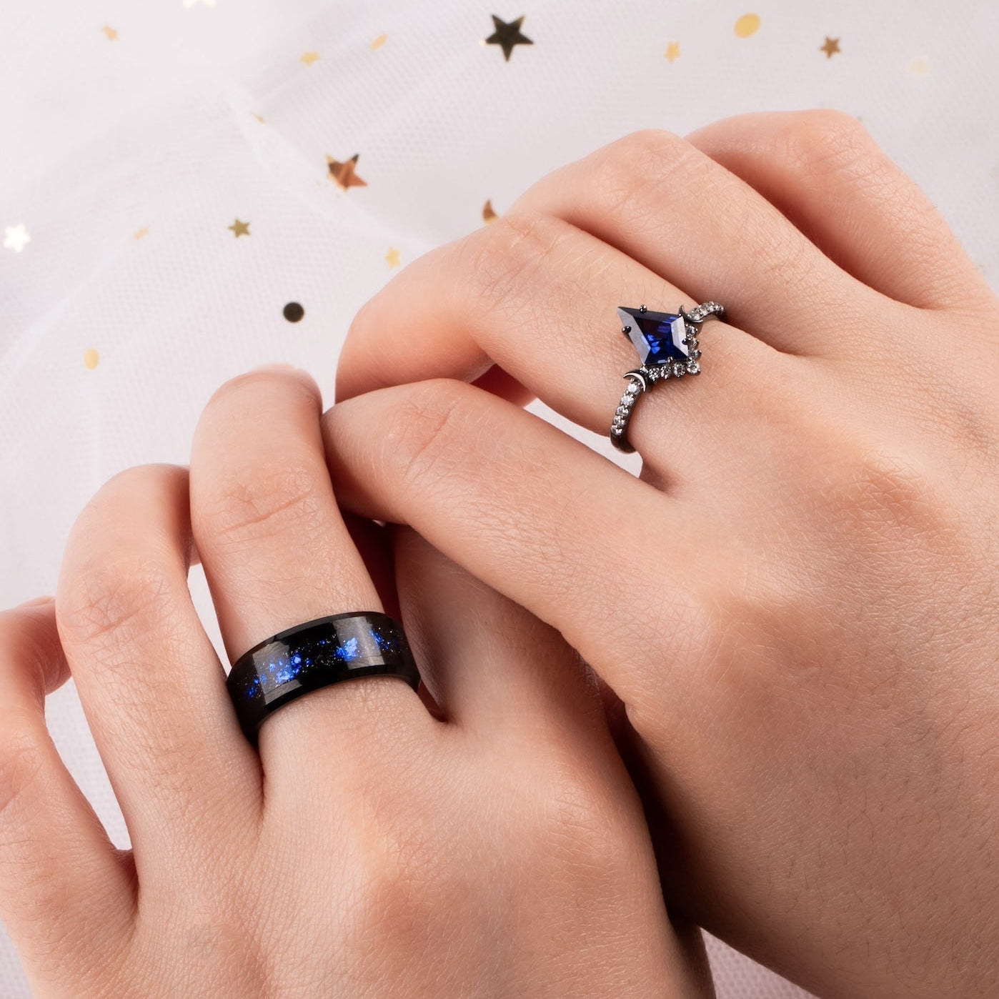 The Azuron - Couple Ring Set