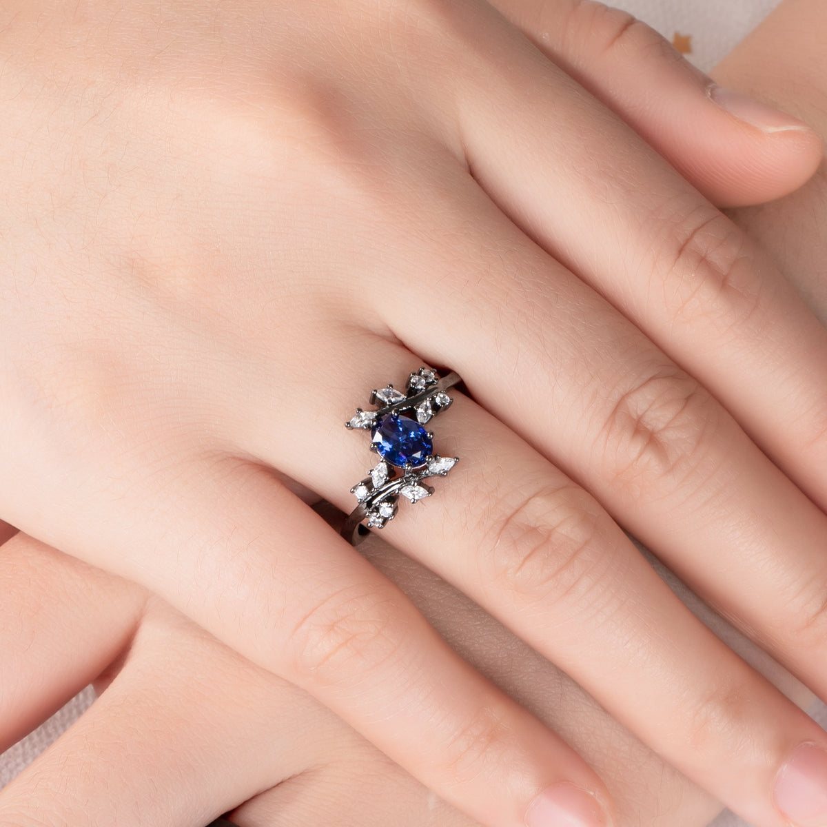 The Bluehour - Blue Corundum Promise Ring