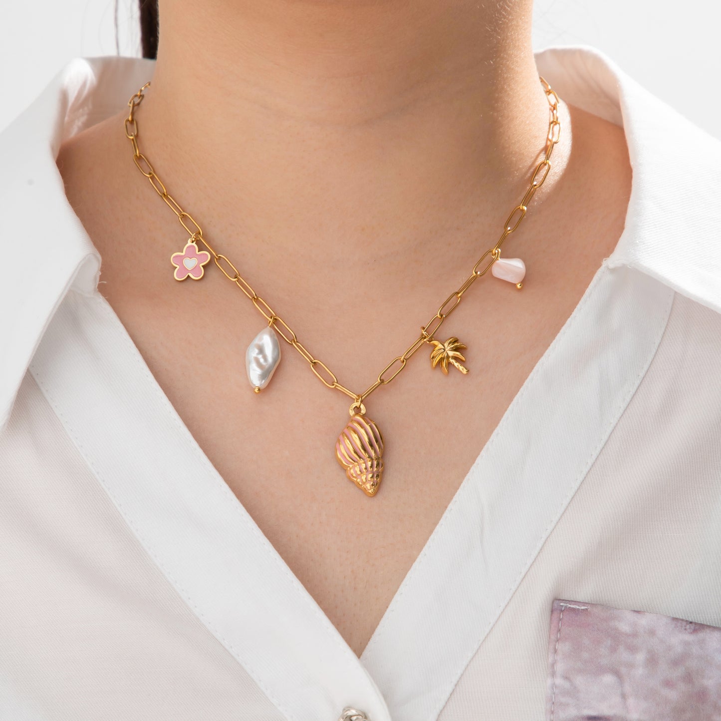 Shell Pedant Summer Necklace
