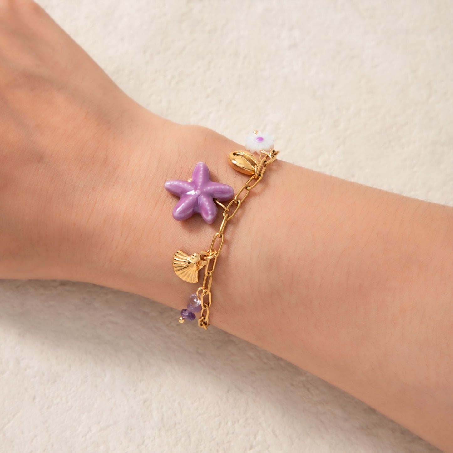 Starfish-Shells Boho Necklace-Bracelet Set