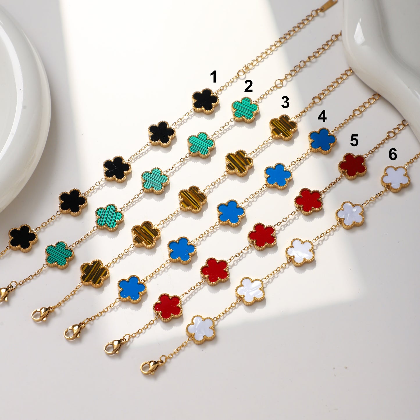 Lucky Charm Four-Leaves Clover Bracelet