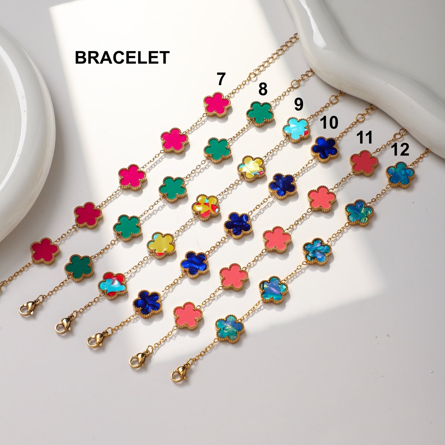 Lucky Charm Five-Leaf Clover Bracelet