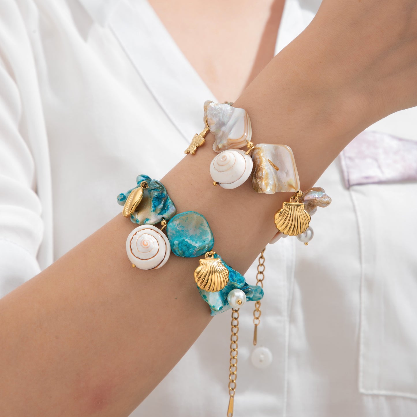 Seashell Starfish Beach Bracelet