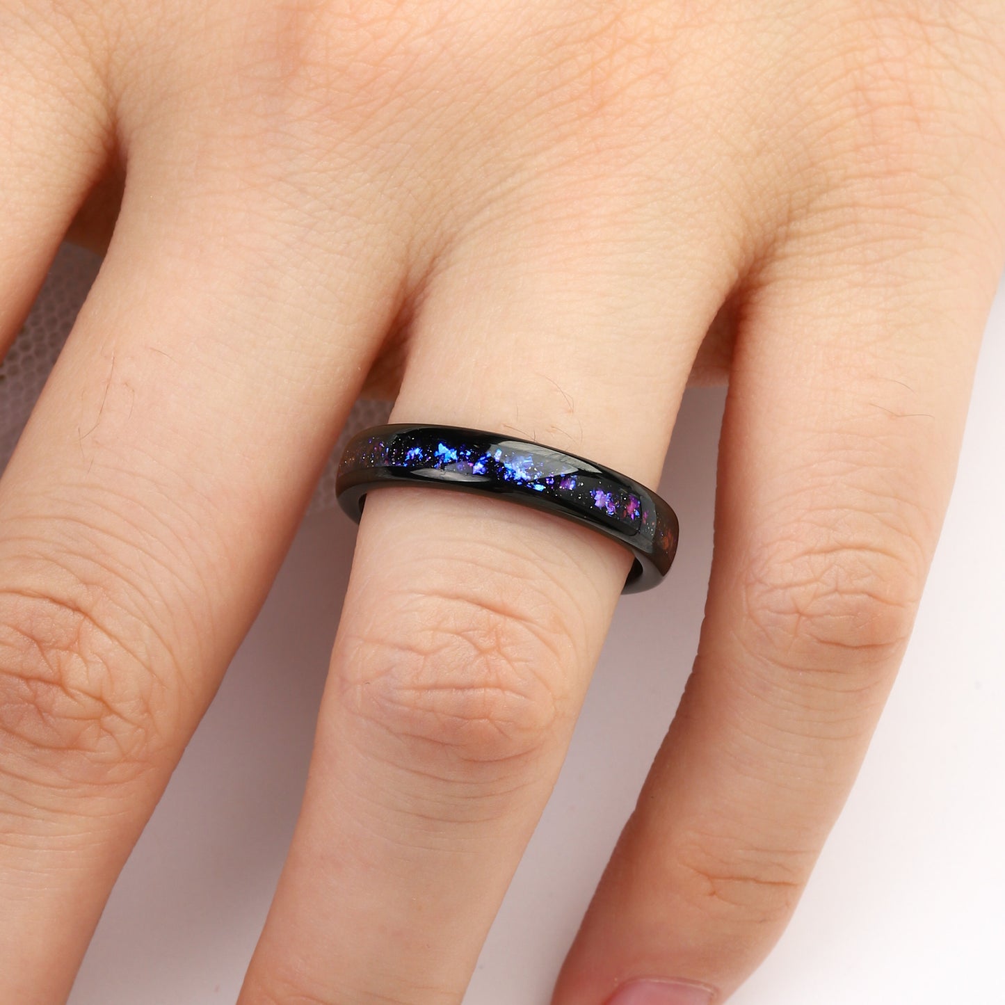 Orion Nebula Tungsten Matching Ring set for Couples