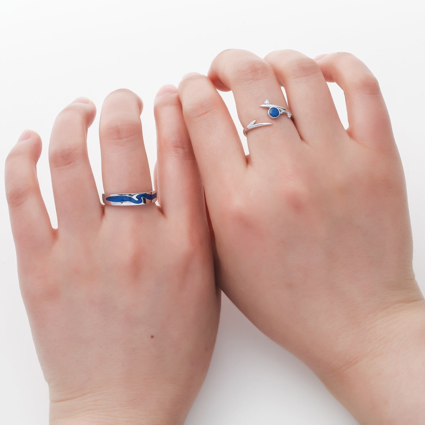 Blue Sky Couple Rings | Blue Couple Rings | AVIJEWELRY