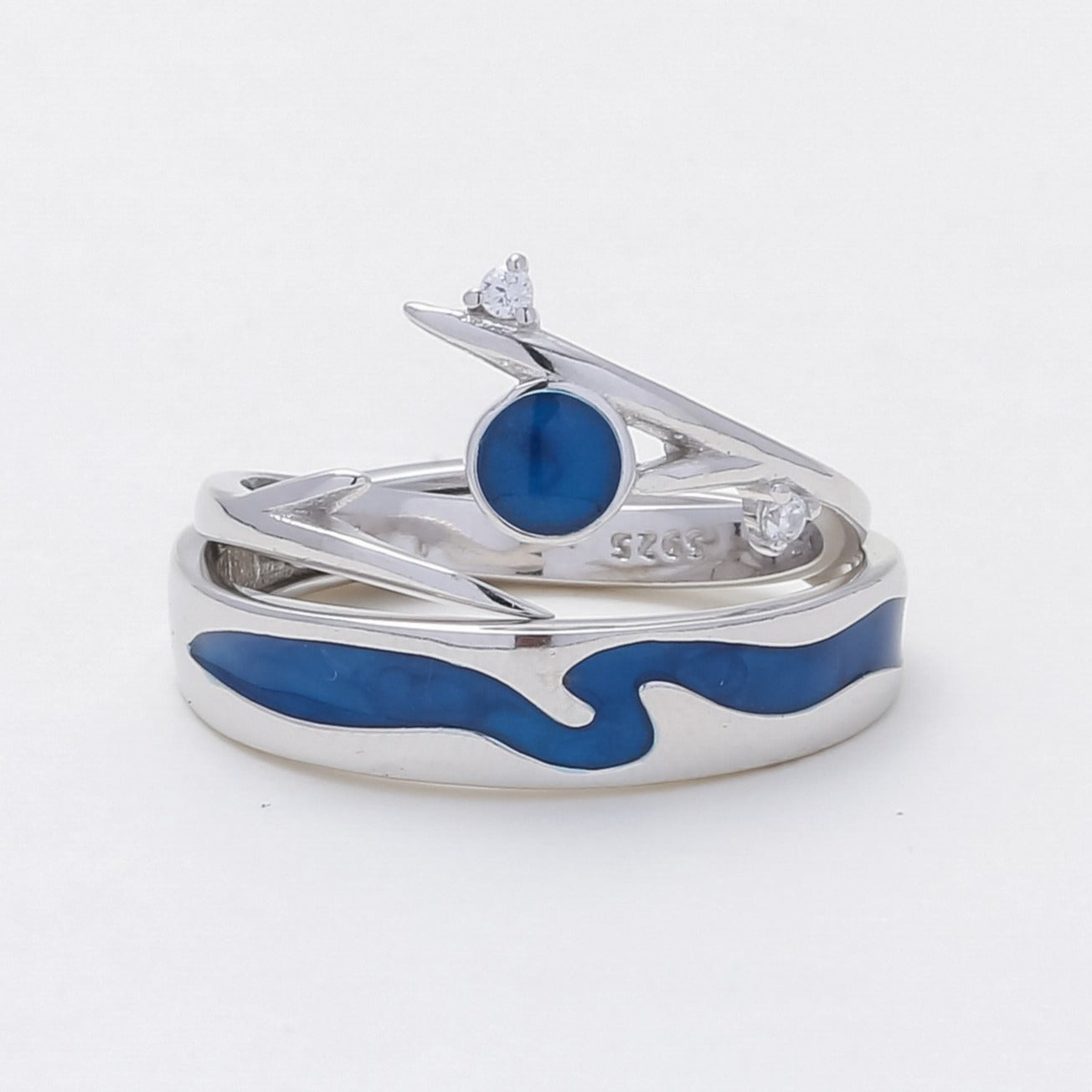 Blue Sky Couple Rings | Blue Couple Rings | AVIJEWELRY