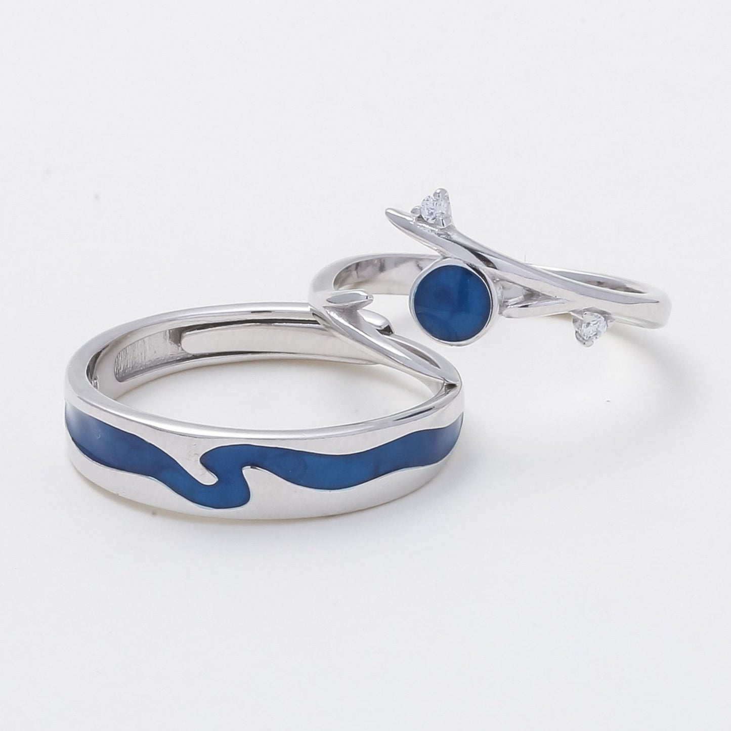 Blue Sky Couple Rings | Blue Couple Rings | AVIJEWELRY