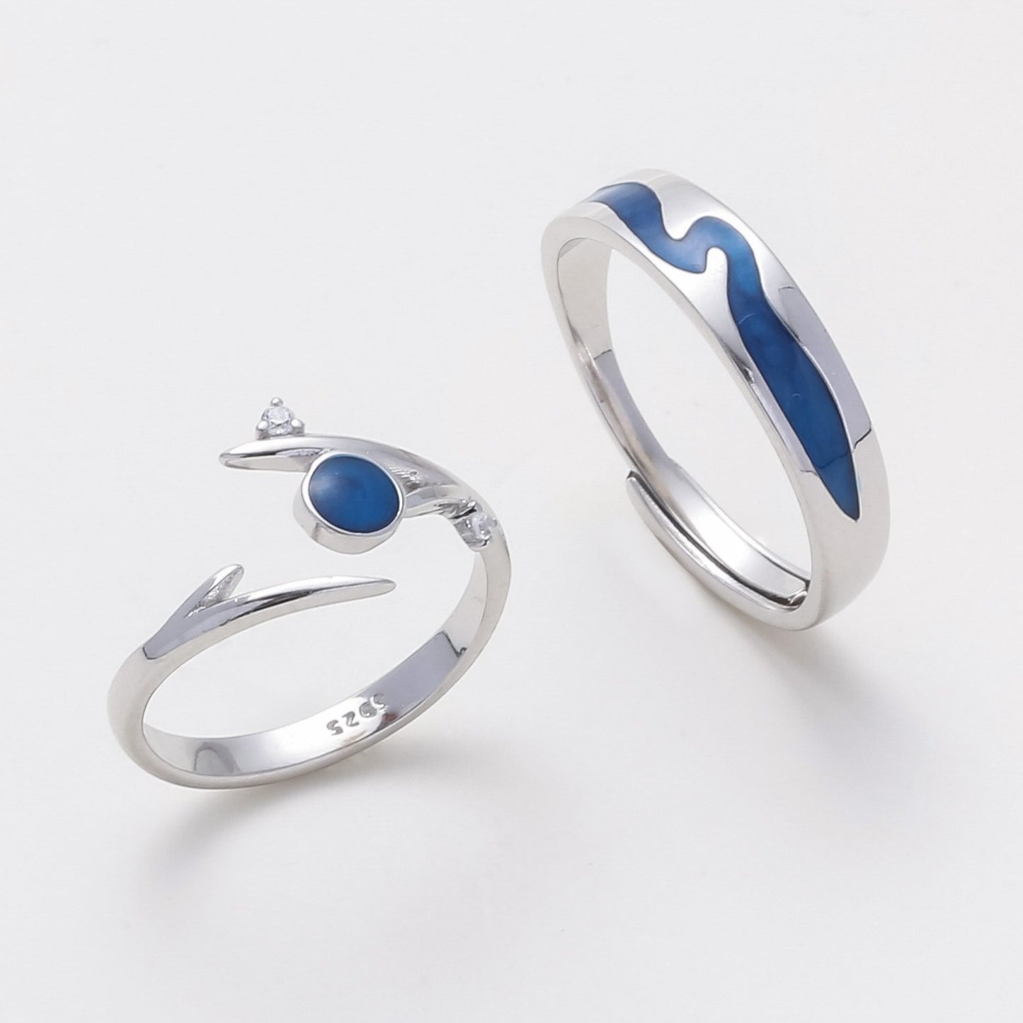 Blue Sky Couple Rings | Blue Couple Rings | AVIJEWELRY