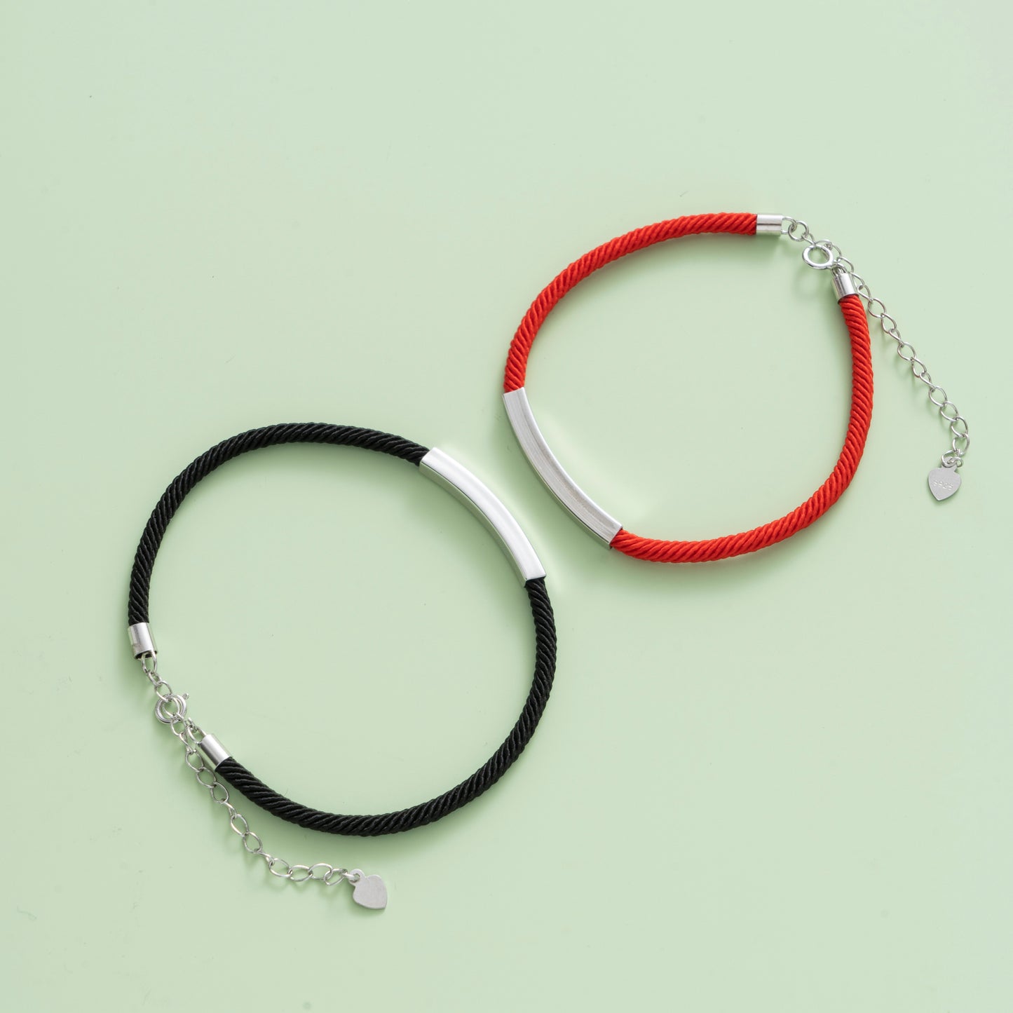 Silver Couple Bracelets