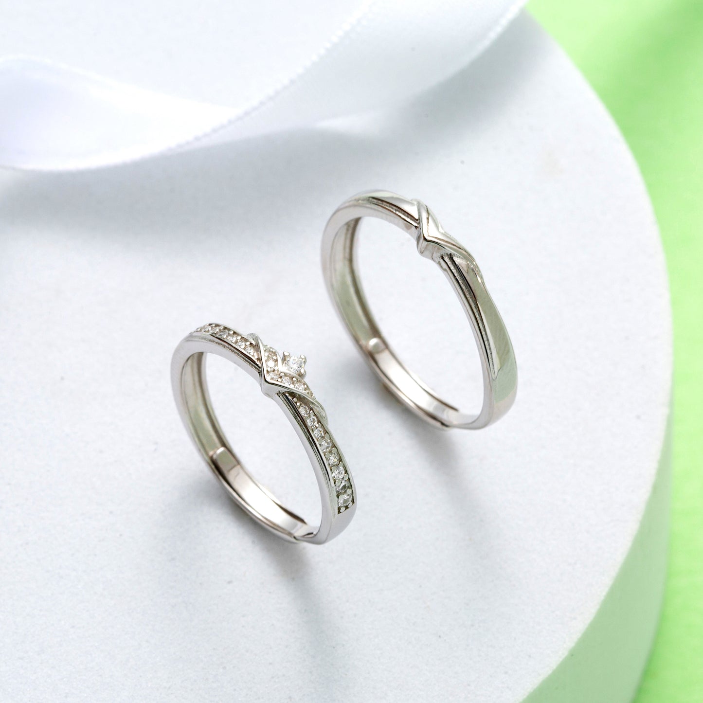 S925 Sterling Silver Matching Rings