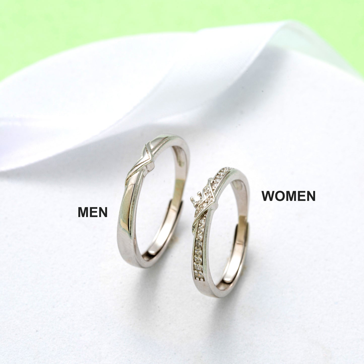 S925 Sterling Silver Matching Rings