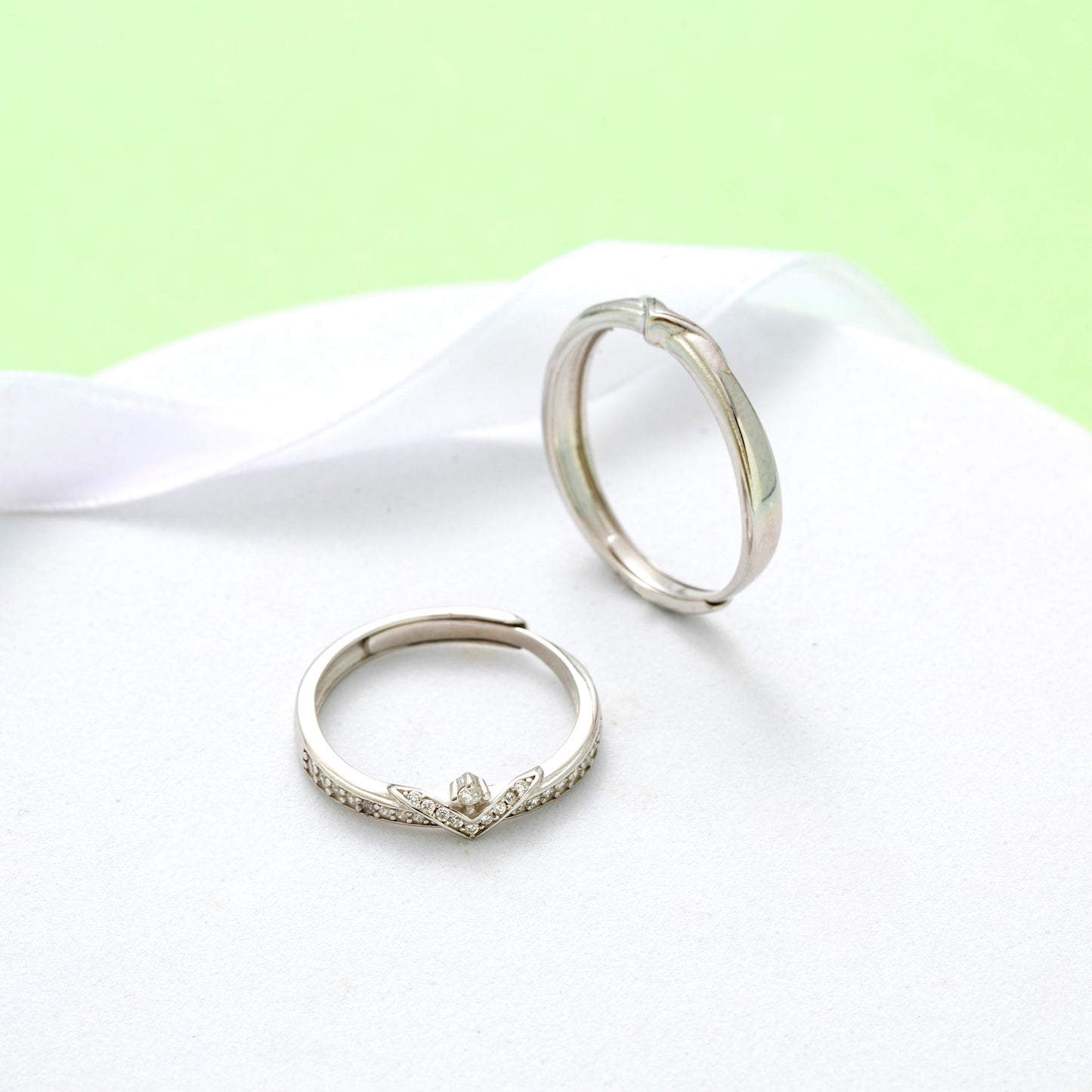 S925 Sterling Silver Matching Rings