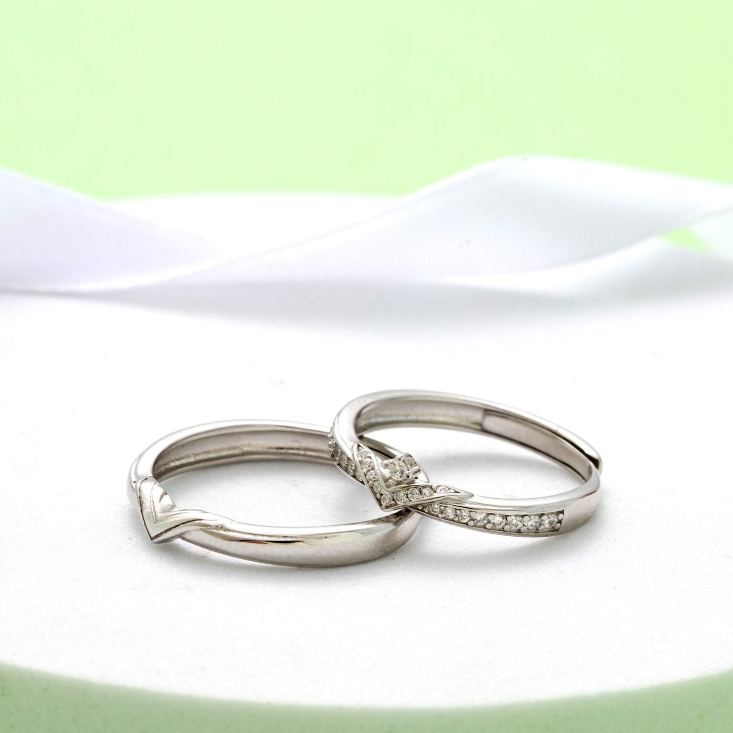 S925 Sterling Silver Matching Rings