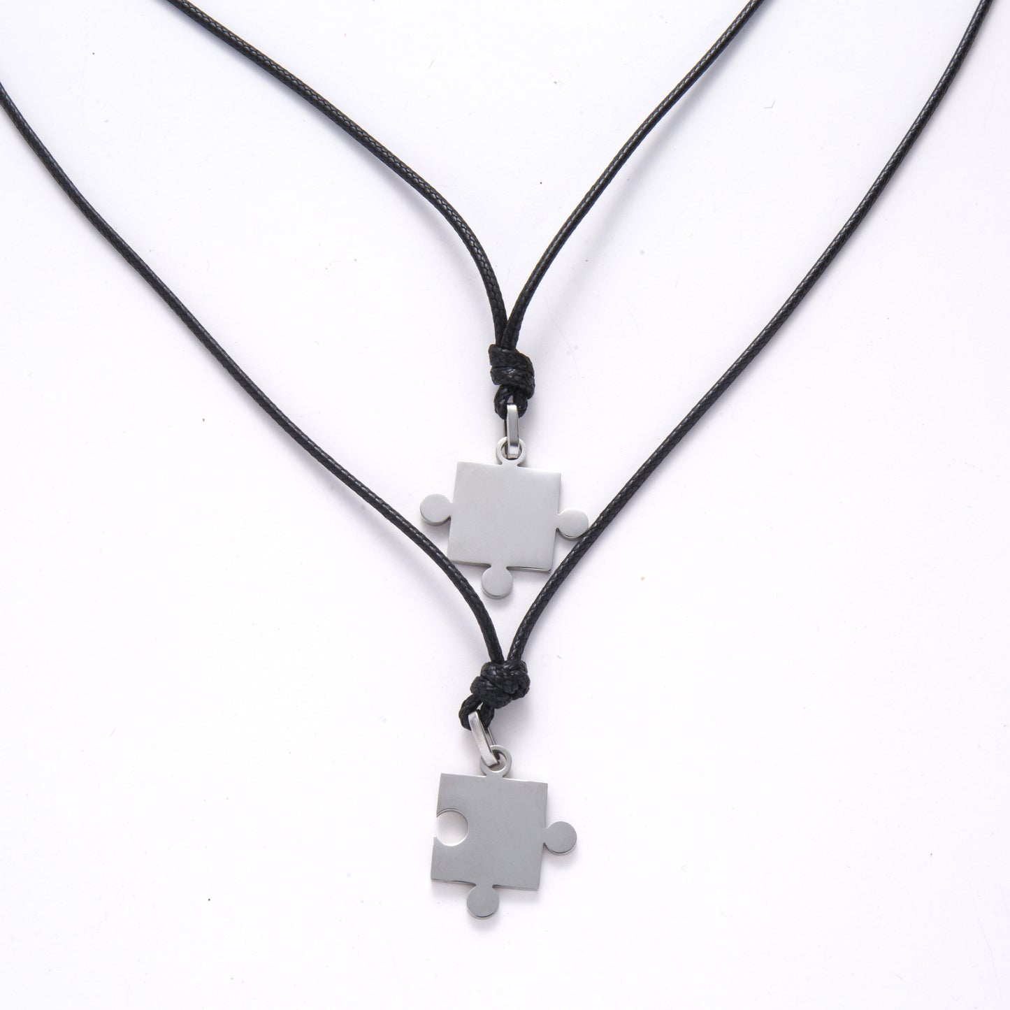 Puzzle Pendant Couple Matching Necklaces