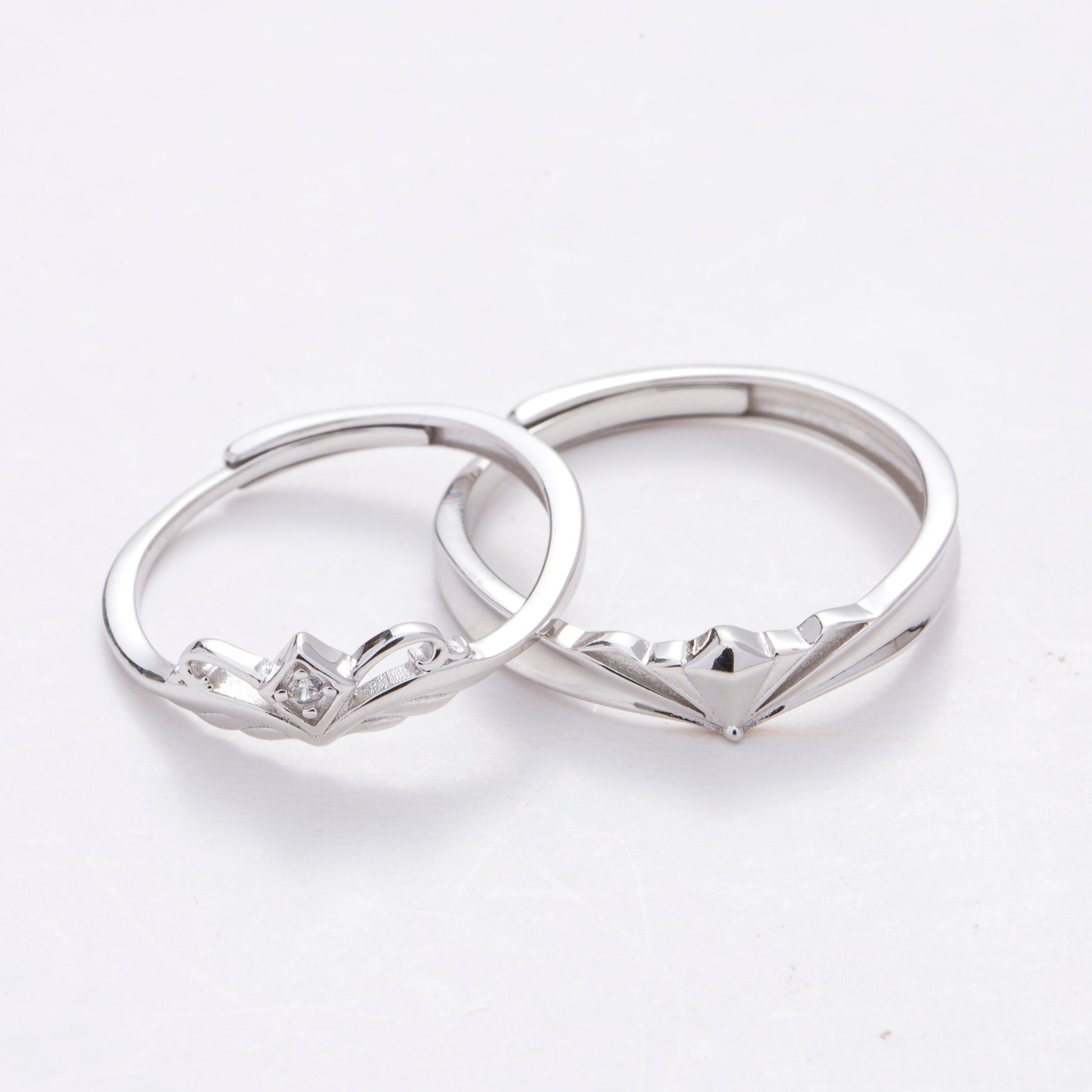 Matching Rings For Couples | Princess Knight Couple Rings | AVIJEWELRY