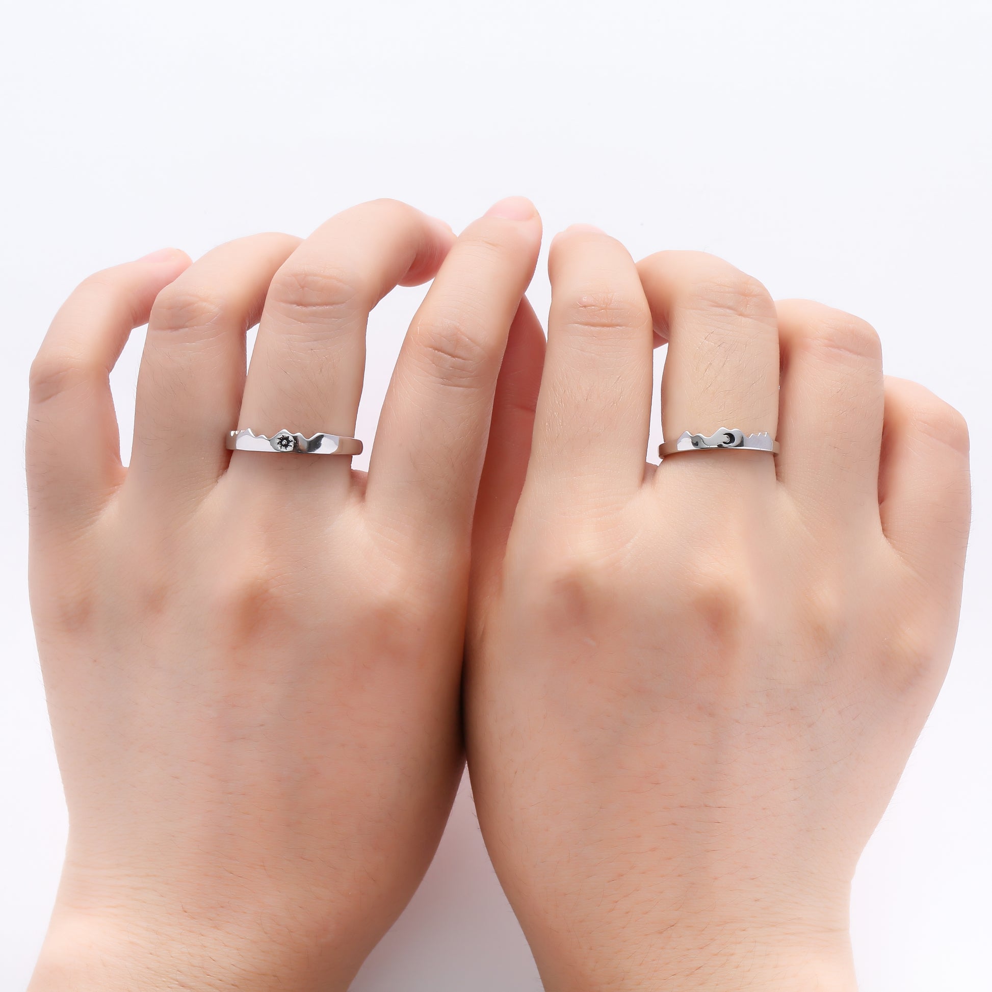 Sun And Moon Couple Rings | Sun And Moon Promise Rings | AVIJEWELRY