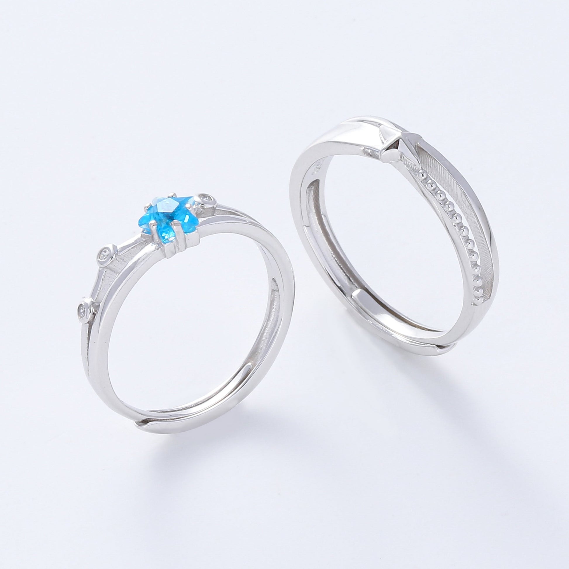 CZ Star Couple Rings | Star Couple Rings | AVIJEWELRY