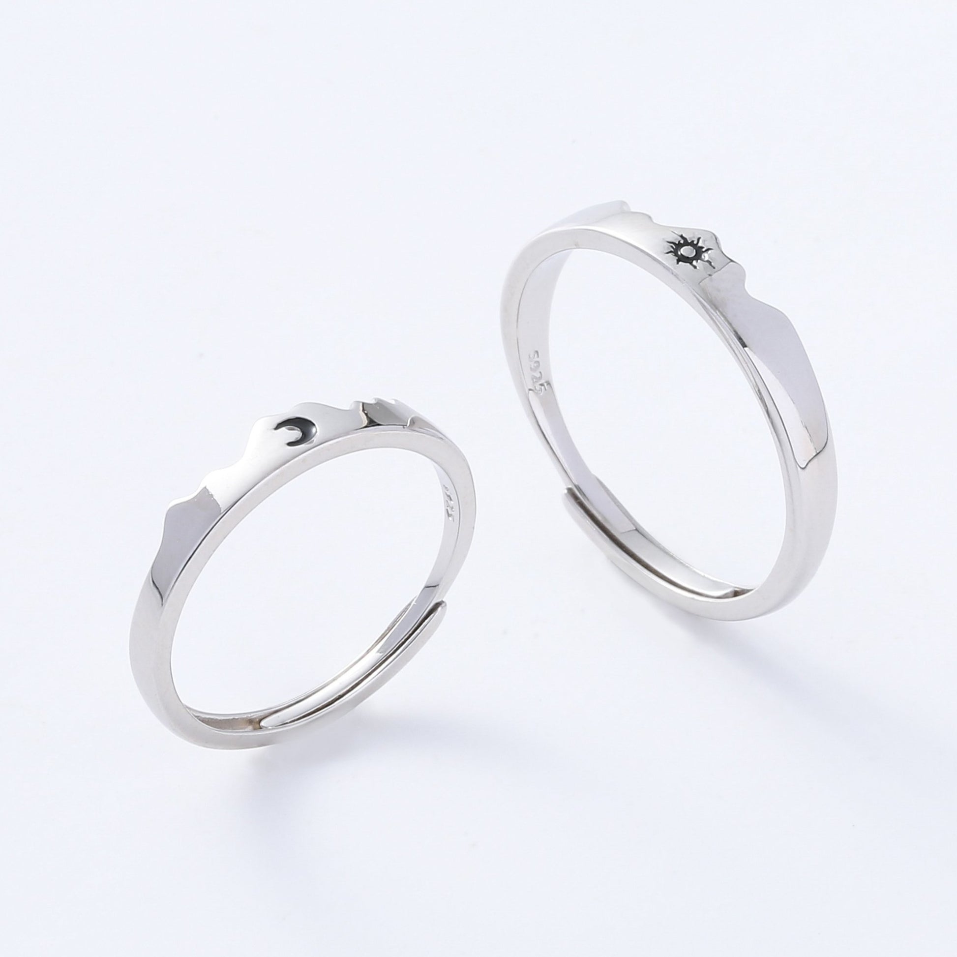 Sun And Moon Couple Rings | Sun And Moon Promise Rings | AVIJEWELRY