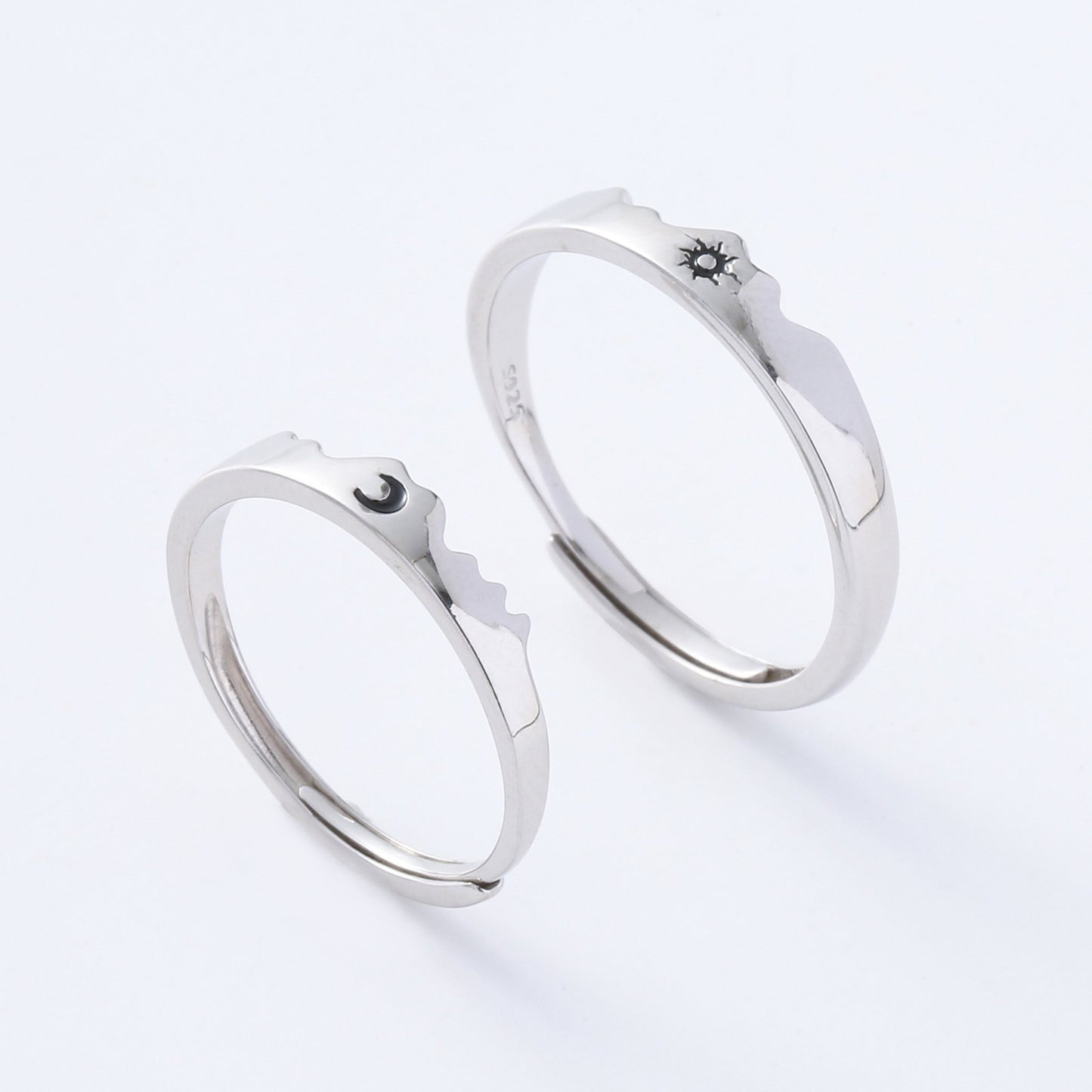 Sun And Moon Couple Rings | Sun And Moon Promise Rings | AVIJEWELRY