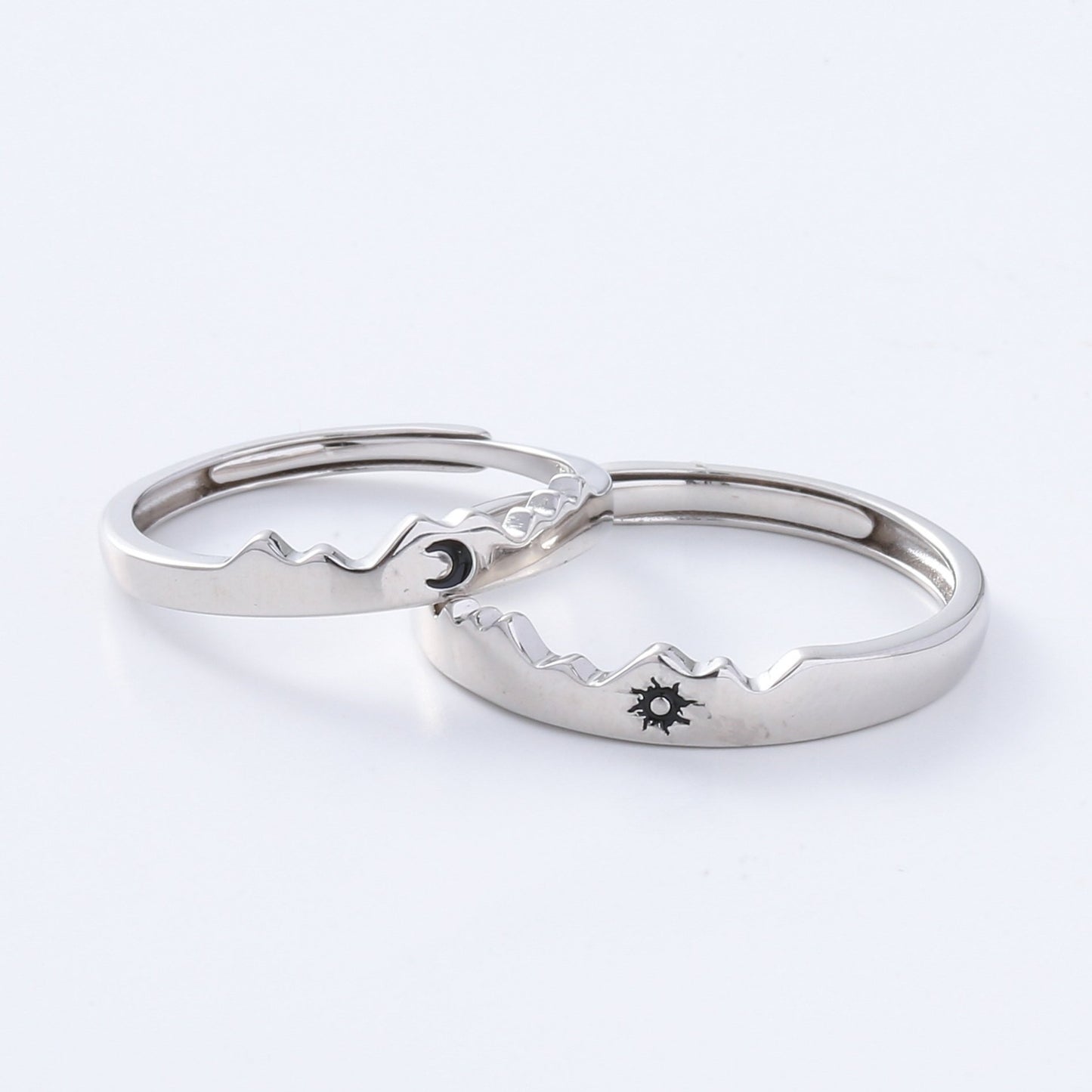 Sun And Moon Couple Rings | Sun And Moon Promise Rings | AVIJEWELRY